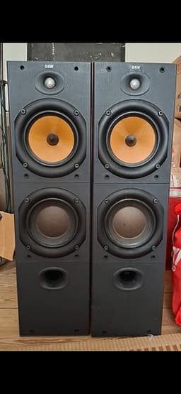 Bowers & Wilkins DM603 S2 golvhögtalare svart träfaner