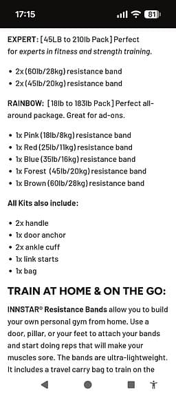 Innstar resistance band