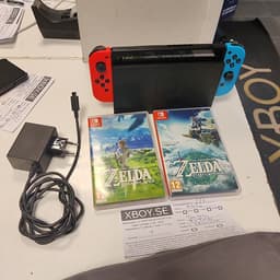 Nintendo Switch spelkonsol neonröd/neonblå