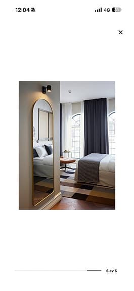 IKEA LINDBYN spegel 60x170 cm guldfärgad