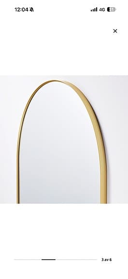 IKEA LINDBYN spegel 60x170 cm guldfärgad