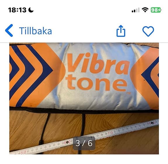 Vibra Tone vibrationsbälte blå 125 cm unisex