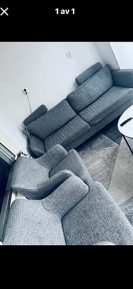 Soffa + fåtölj