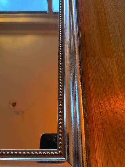 IKEA spegel med silverfärgad ram