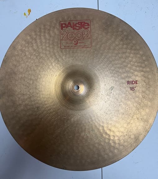 Paiste 21" Signature Dark Energy MK1 & 2002 Ridecymbal 18" brons