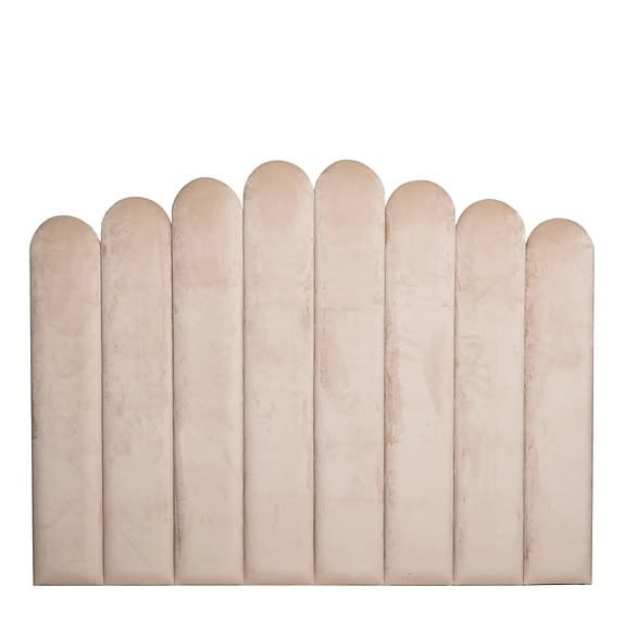 Art Sänggavel Sammet Beige 180cm