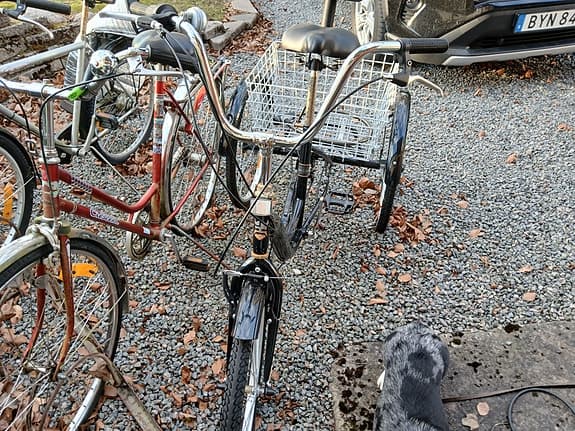 Trehjulig vuxen cykel