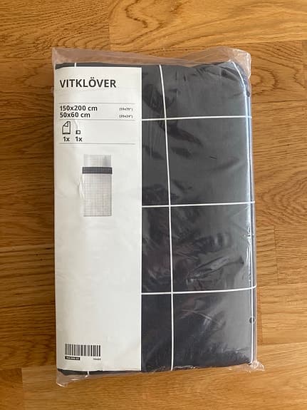 Oanvänd sängkläder Vitklöver