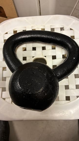 Kettlebell 4 kg svart gjutjärn