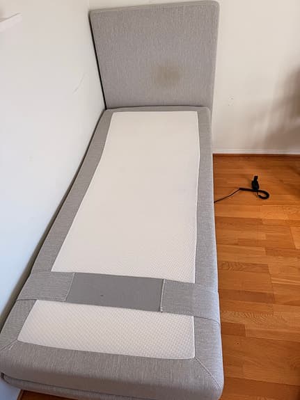 KungSängen Kirai Anouk ställbar säng 90x200 cm grå
