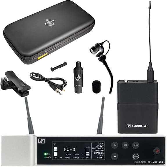 Neumann MCM 114 Set för gitarr och Sennheiser EW-D SK Base Y1-3