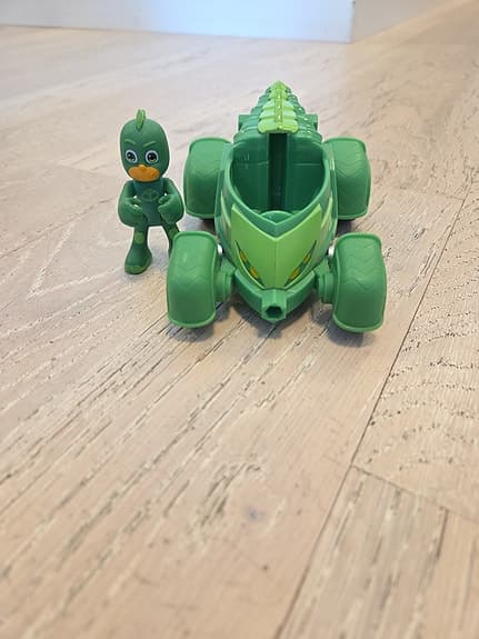 Pj Masks Gekko leksaksbil med figur grön plast