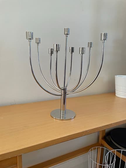 &Tradition ljusstake metall silverfärgad