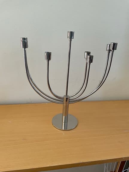 &Tradition ljusstake metall silverfärgad