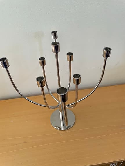 &Tradition ljusstake metall silverfärgad