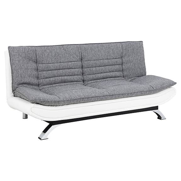Bäddsoffa grå vit