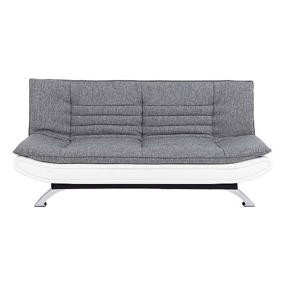 Bäddsoffa grå vit