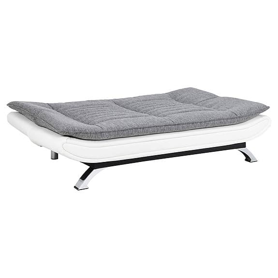 Bäddsoffa grå vit