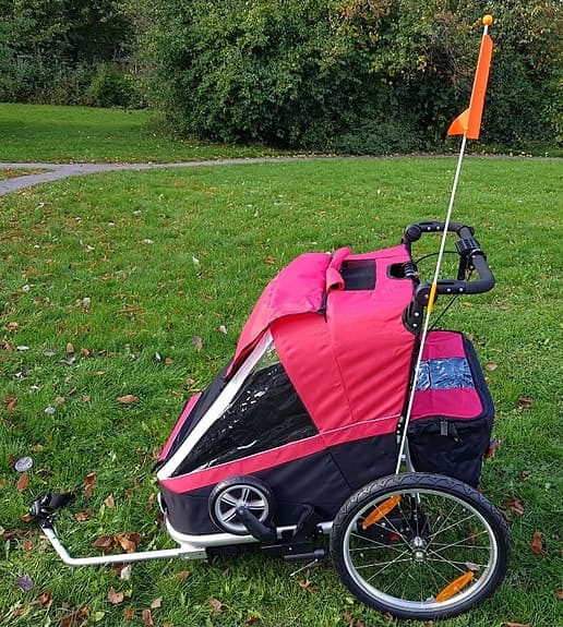Cykelvagn för 2 barn (helt ny i kartong, Fri frakt)