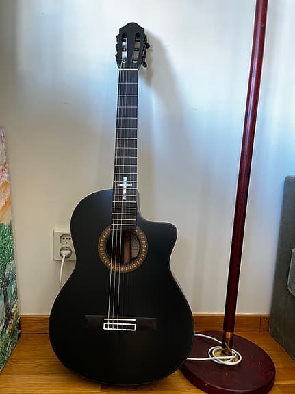 Walden Natura N600CEB-Gothic – elektroakustisk nylonsträngad gitarr