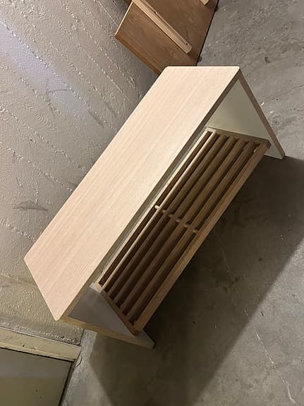 IKEA bänk med skohylla trä