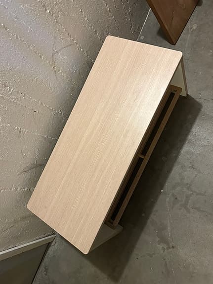 IKEA bänk med skohylla trä