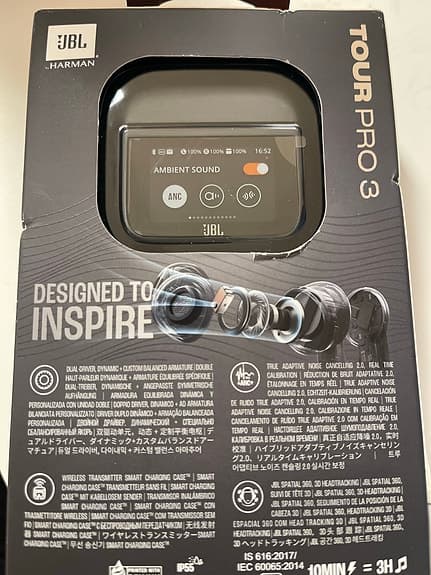 JBL Tour Pro 3 trådlösa in-ear hörlurar svart