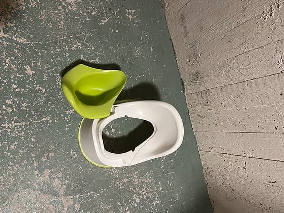 Potta vit grön plast