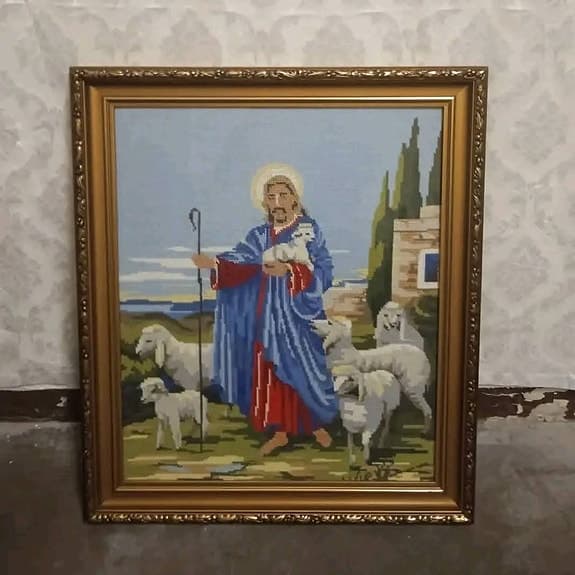 Broderad tavla höjd:63 bredd:54