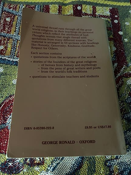 George Ronald Thoughts Education for Peace and One World bok engelska