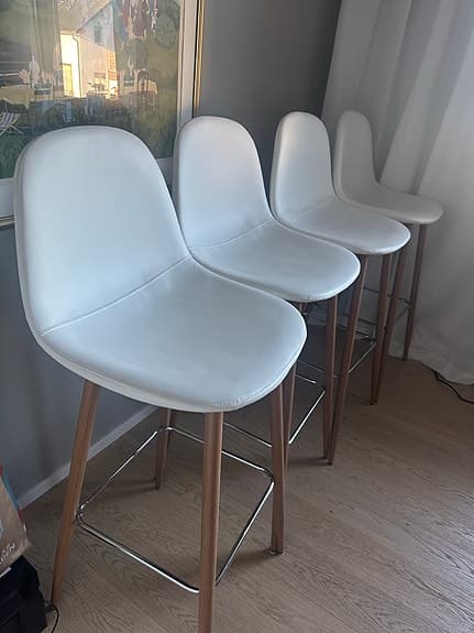 4 st Jonstrup vita barstolar