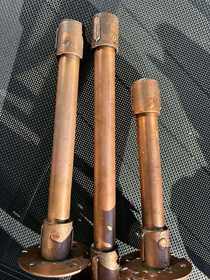 Koppar ljusstakar ljusstake av kopparrör Retro Vintage Nostalgi