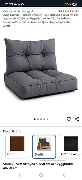 Helt nya dynor till loungemöbler
