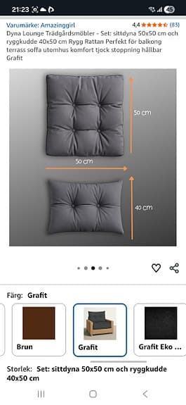 Helt nya dynor till loungemöbler