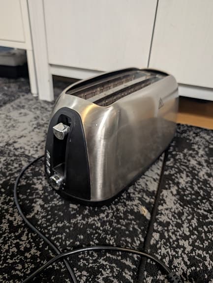 Brödrost 4 skivor, rostfritt stål