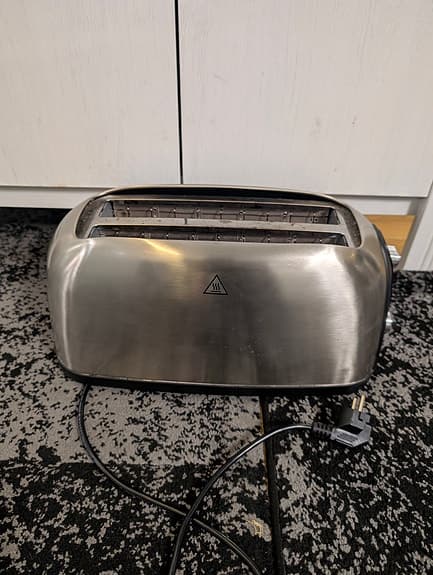 Brödrost 4 skivor, rostfritt stål