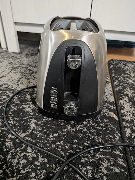 Brödrost 4 skivor, rostfritt stål