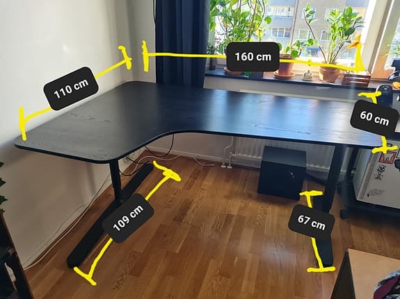 IKEA "Bekant" hörnskrivbord, skrivbord