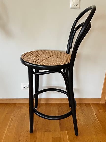 Ton No 14 Barstol Rotting 61 cm, Svart