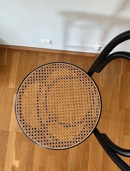 Ton No 14 Barstol Rotting 61 cm, Svart