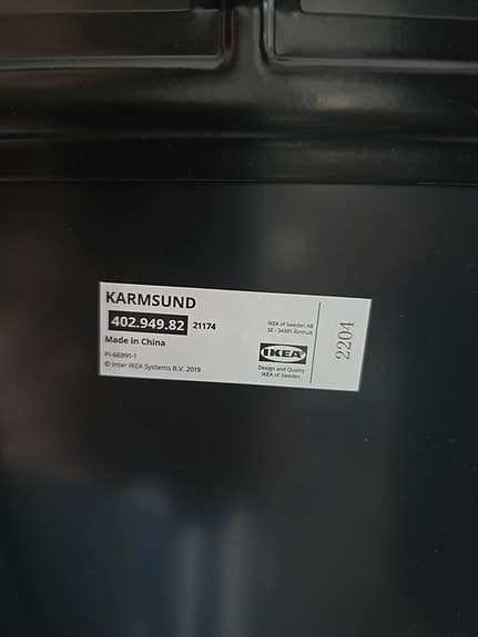 Ikea Karmsund spegel helkropp svart