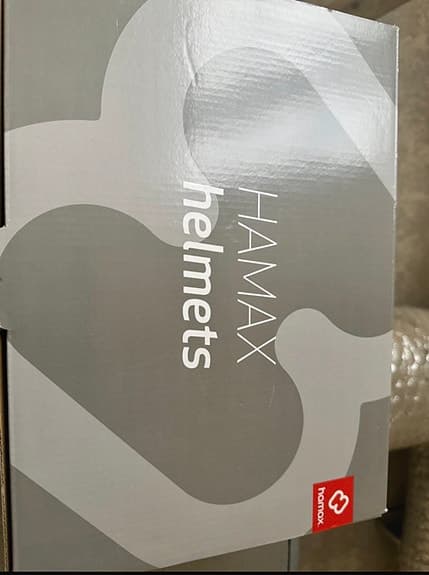 Hamax cykelhjälm röd vit