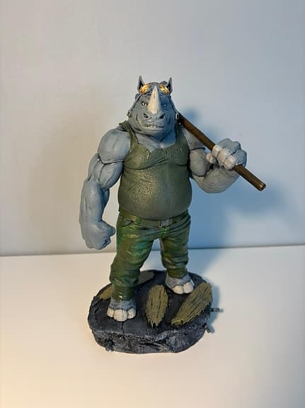 Tmnt Rocksteady Figur - 20 cm