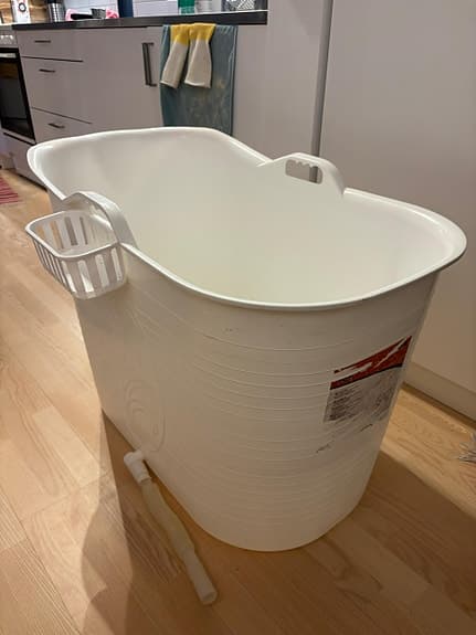 Vuxen Badbalja plast vit