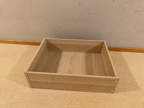 Trälåda för förvaring ljus trä - 4 st.