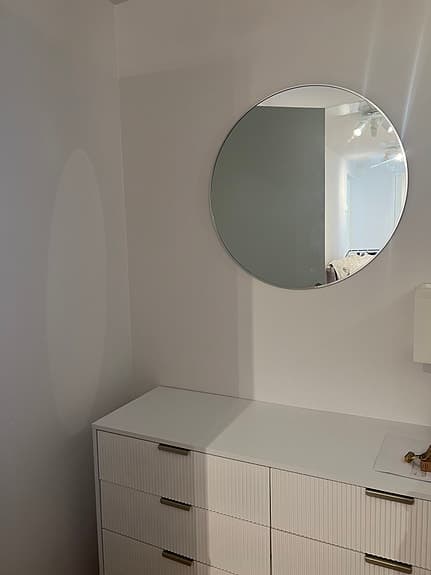 Runt spegel väggspegel glas