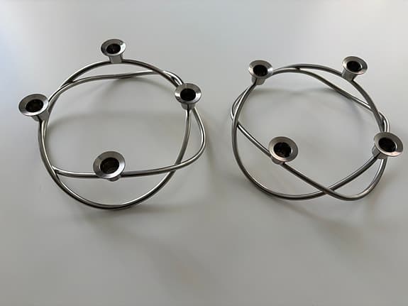 Georg Jensen ljusstakar i rostfritt stål