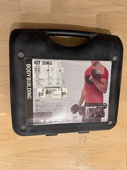 Hantelset 20 kg med väska