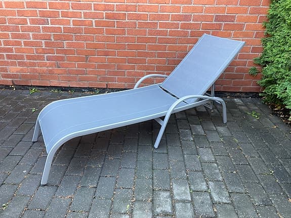 IKEA Solsäng i grå metall och textil