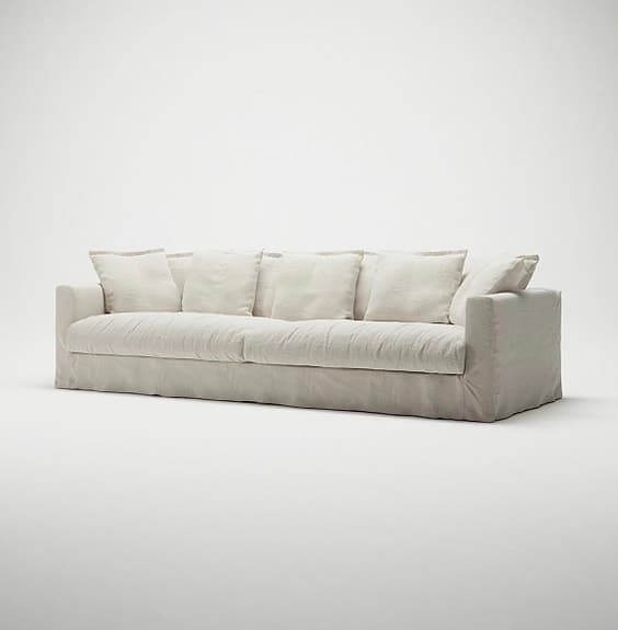 Decotique Le Grand Air 4-sitssoffa, Linne Creamy White